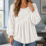 Juliet-Claire Asymmetric Top - White