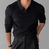 Redford Ribbed Polo - Black