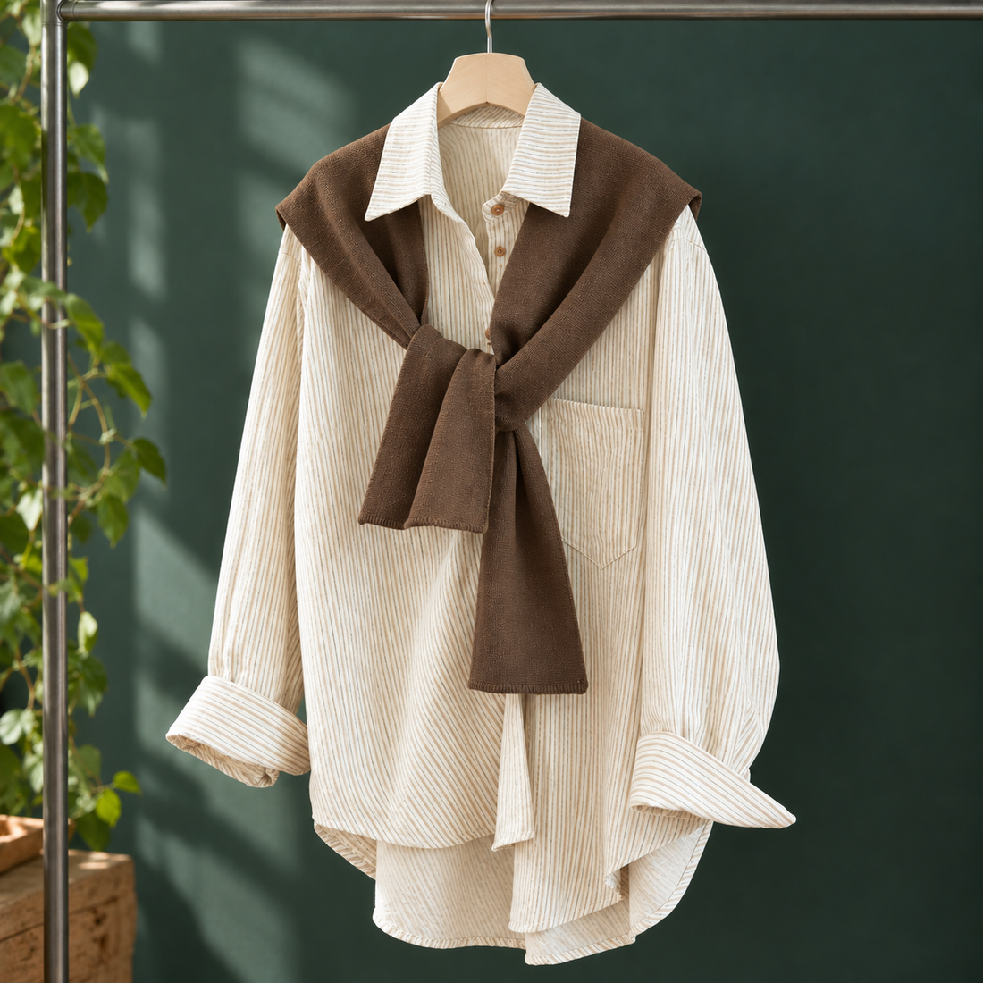 Mackenzie Layered Shirt - Apricot