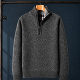 Rocco Quarter-Zip Sweater - Dark Gray