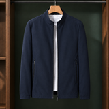 Vaughn Stand Collar Jacket - Navy