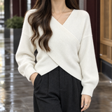 Joelle-Marie Crossover Sweater - White