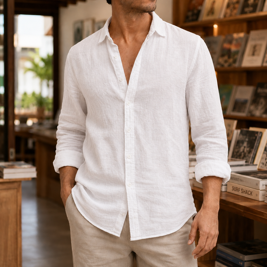 Austin Relaxed Shirt - White