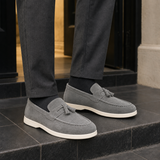 Bruni-Firenze Tassel Loafers - Light Gray