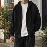 Arnaud Zip Hoodie Jacket - Cardigan Sweatshirt Black