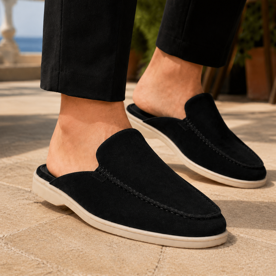 Zorzi Suede Mule Loafers - Lead Product Detail