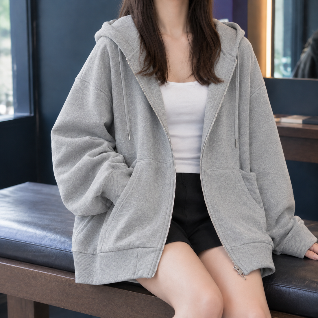 Aimee-Marie Oversized Hoodie - Gray