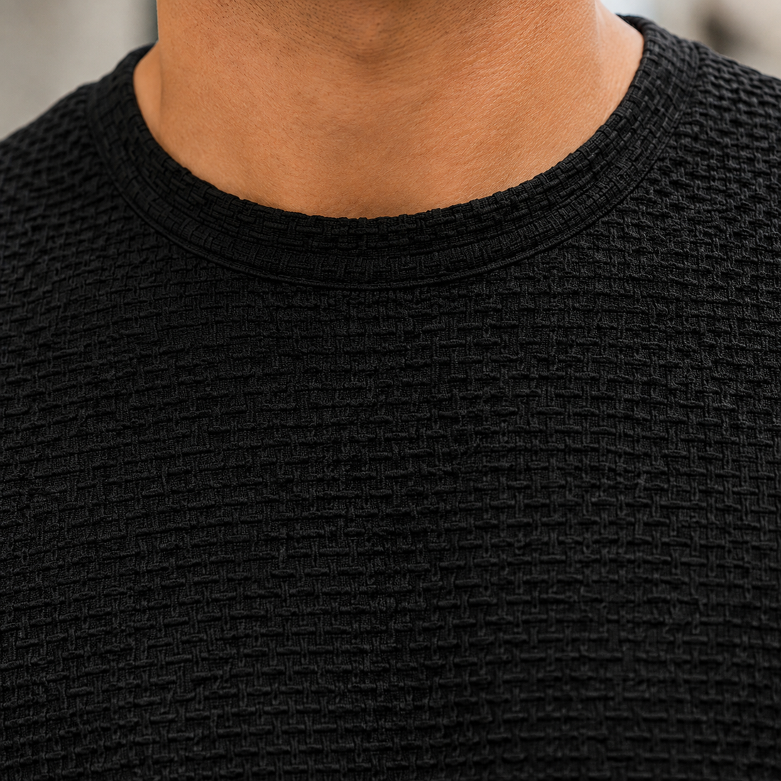 Caleb Textured T-Shirt - Lead Product Detail