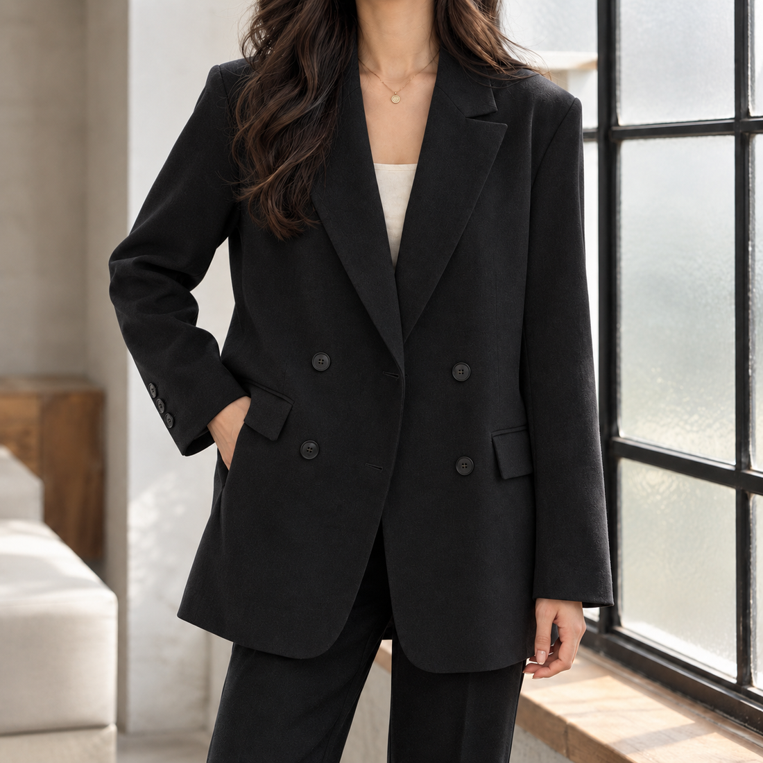 Arabelle-Elise Relaxed Blazer - Black