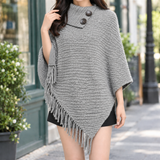 Sabina-Pearl Turtleneck Sweater - Gray