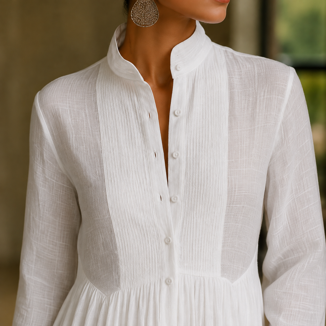 Evangeline Button-Front Maxi Dress - Lead Product Detail