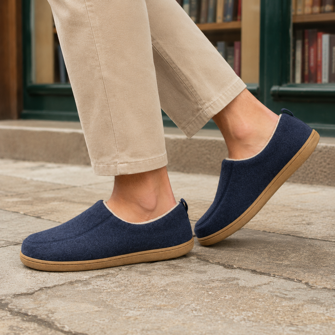 Montanari Orthopedic Slippers - Navy Blue