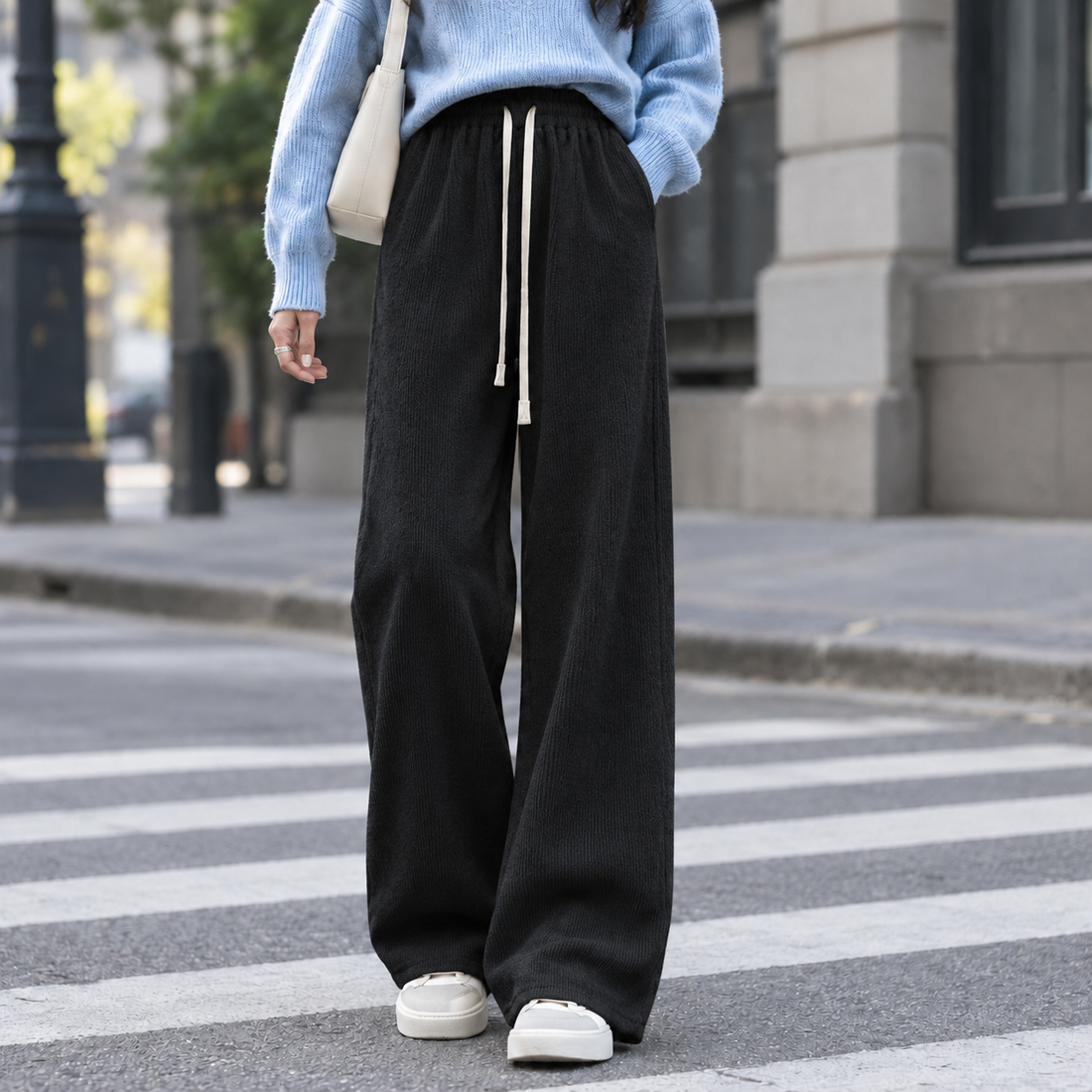 Evelina-Louise Wide Leg Pants - Black