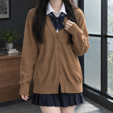 Marisol-Mae V-Neck Cardigan - Brown