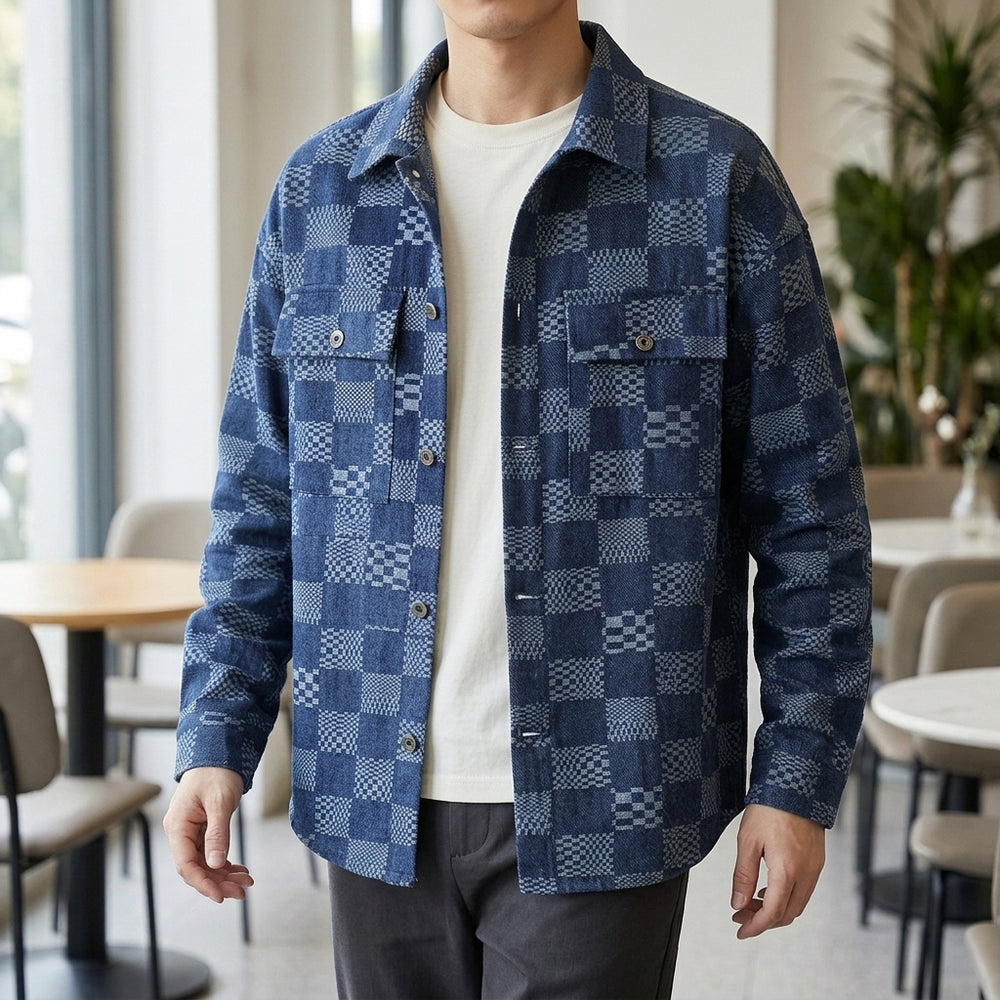 Conrad Check Jacket - Blue