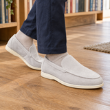 Sorrento-Arezzo Suede Loafers - Light Gray