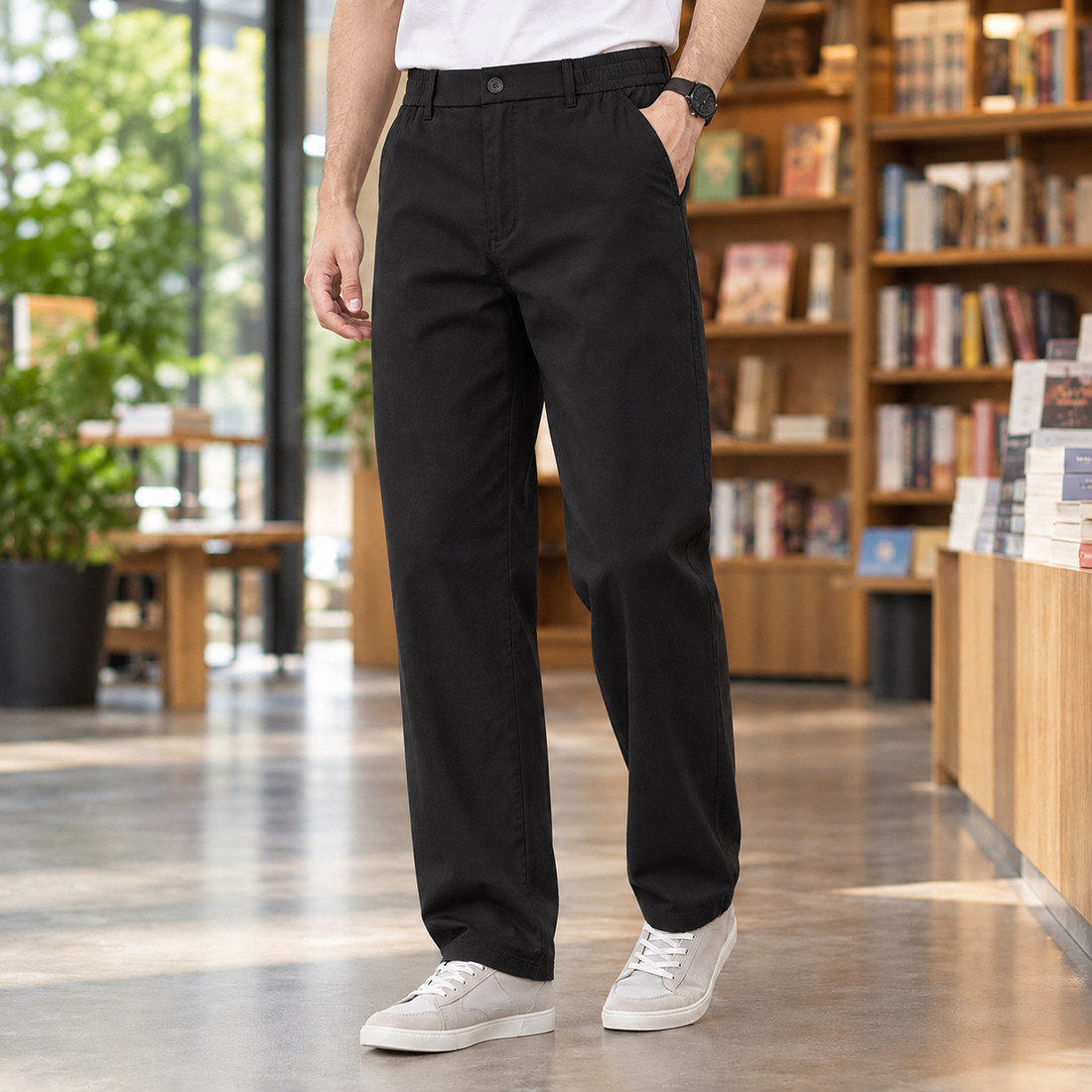 Adam Straight Leg Pants - Black