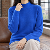 Jocasta Mock Neck Sweater - Klein Blue