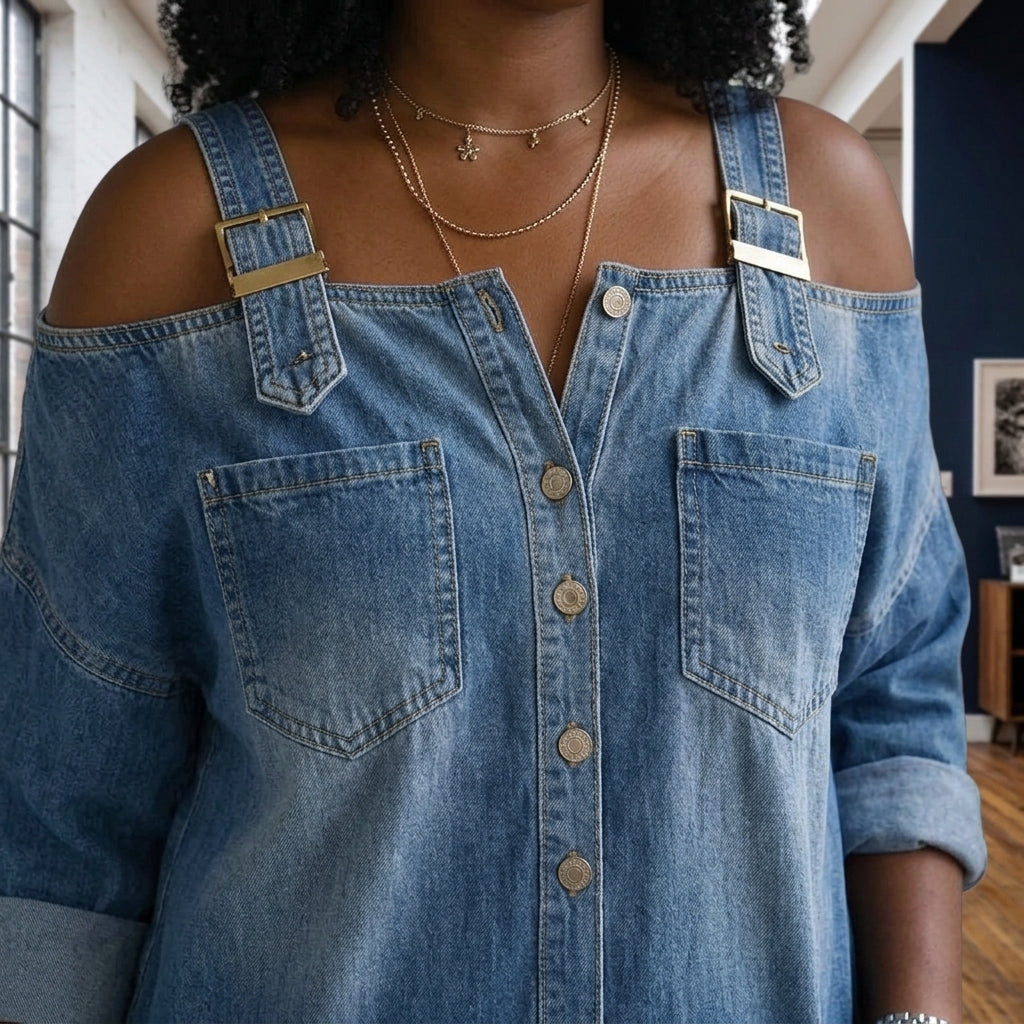 Celeste Off Shoulder Jumpsuit - Lead Product Detail