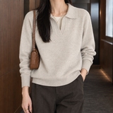 Briony-Hope Polo Sweater - Light Beige