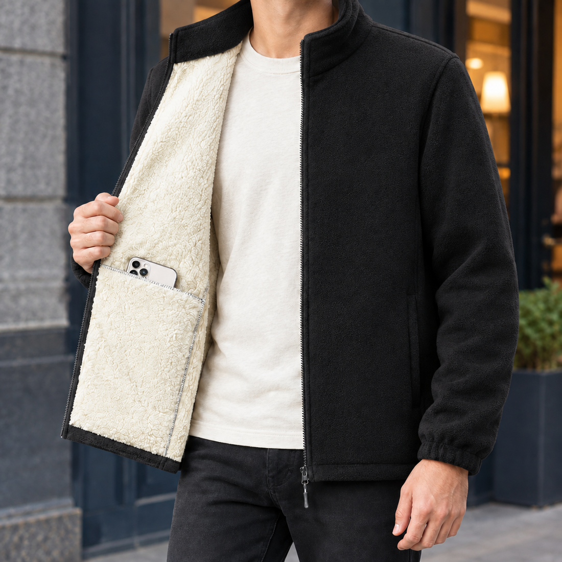 Conrad Fleece Jacket - Black