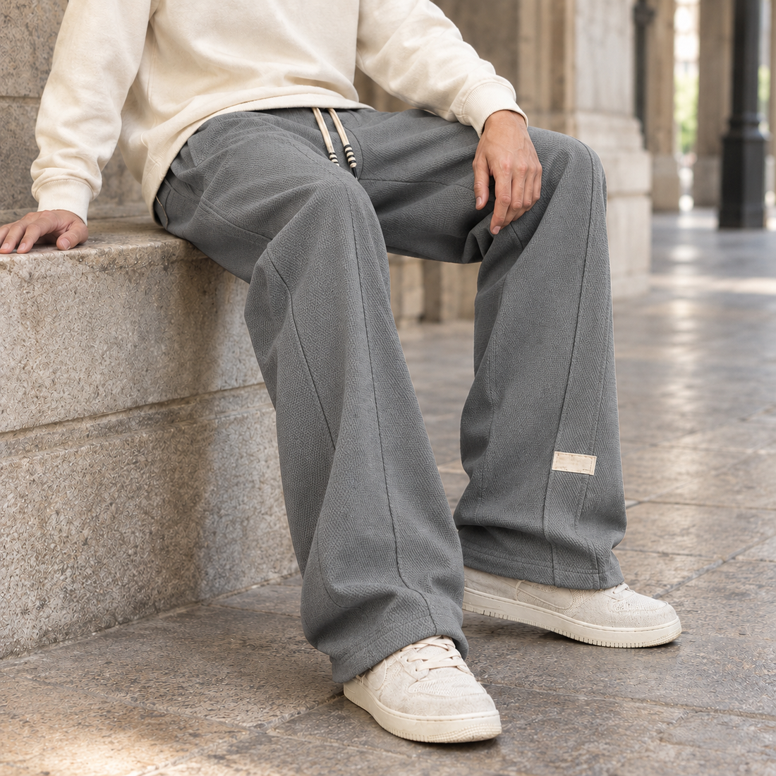 Carter Wide Leg Pants - Gray