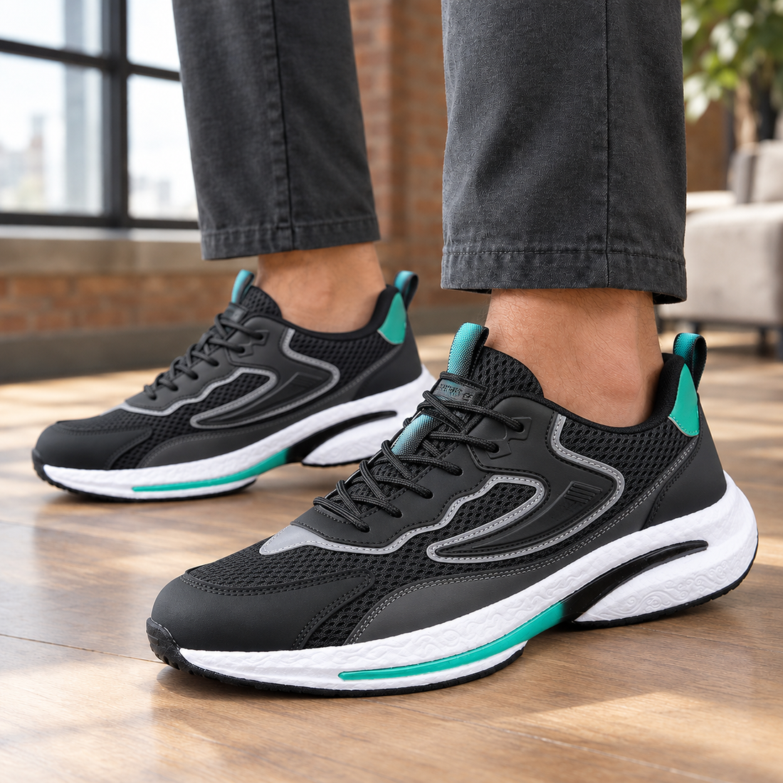 Capri-Vita Mesh Sneakers - Black Gray