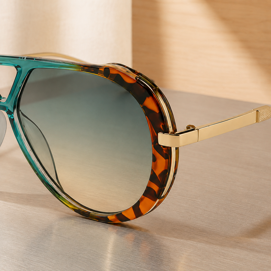 Desmond Retro Sunglasses - Lead Product Detail