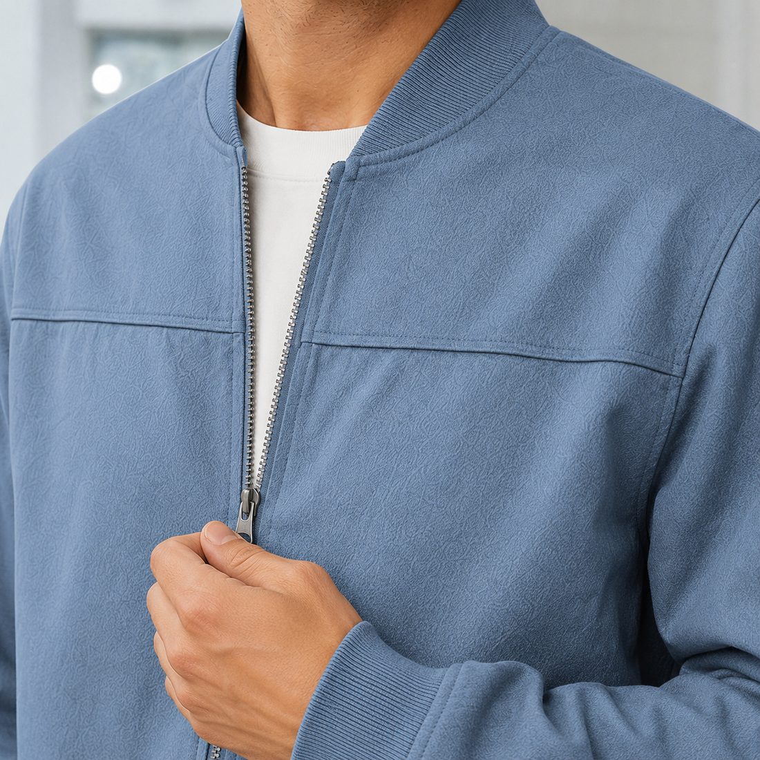 Simeon Bomber Jacket - Lead Product Detail