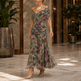 Lydia-Hope Wrap Maxi Dress - Green