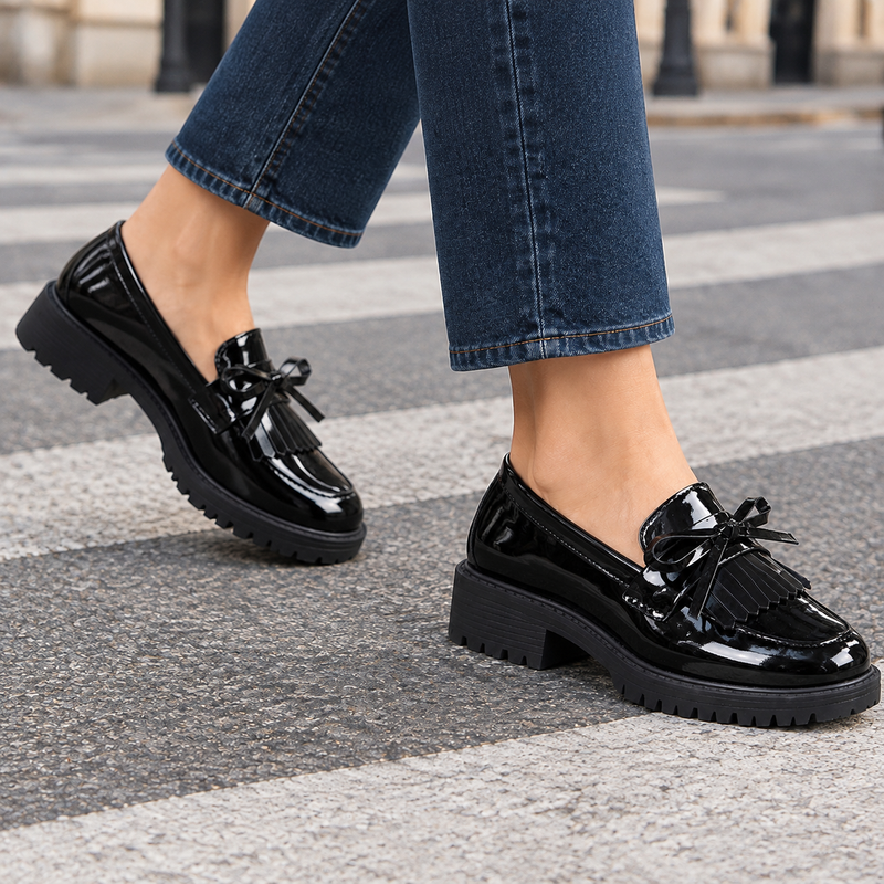 Gonzaga Patent Loafers - Black