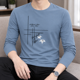 Marco Crew Neck Top - Bamboo Flower Mist Blue