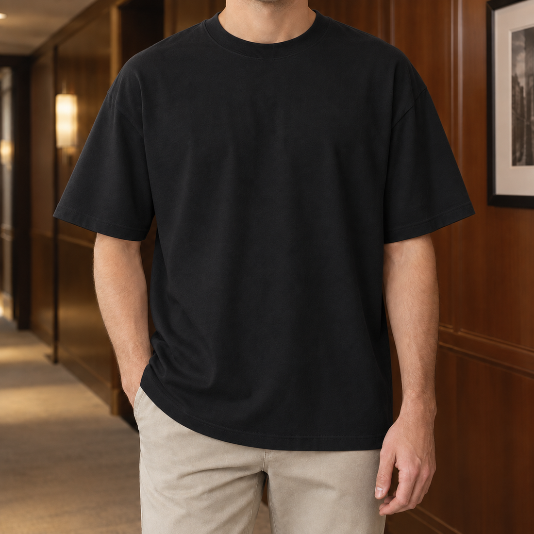 Octave Relaxed T-Shirt - Black