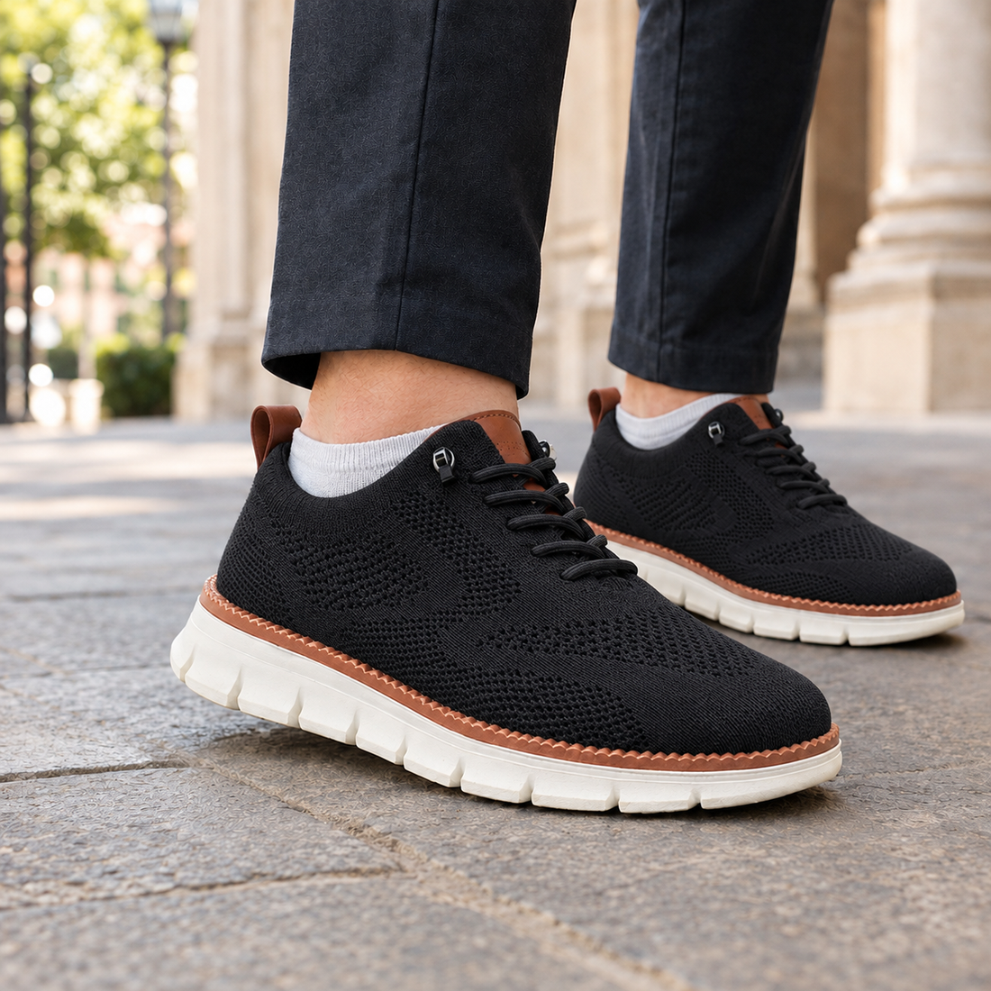 Borromeo-Vita Knit Sneakers - Black