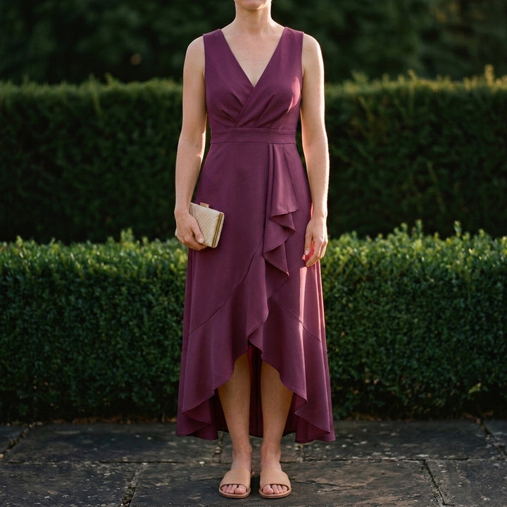 Willa Wrap Dress - Purple Red