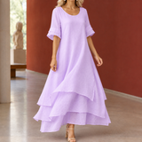 Sabina-Elise Layered Maxi Dress - Purple