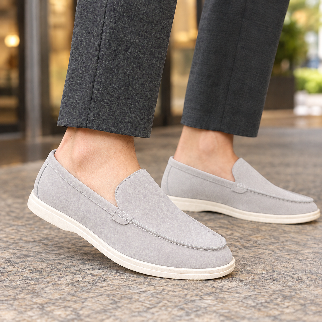 Bassano Slip-On Loafers - Gray