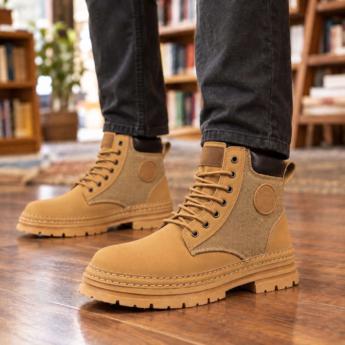 Amati-Capri Lace-Up Boots - Tan