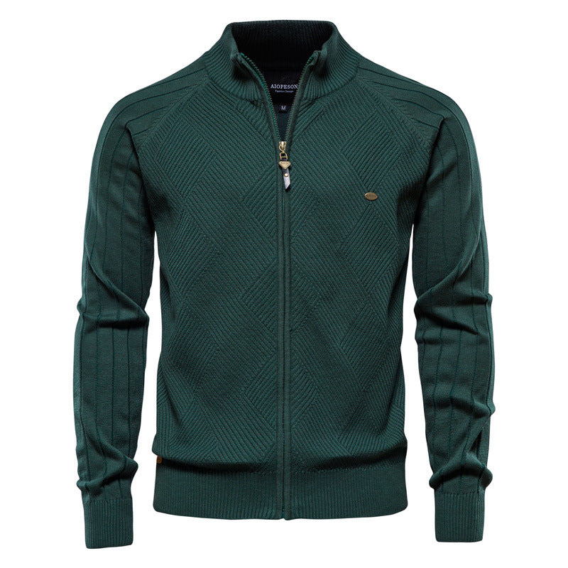 Benedict Zip Cardigan - Green