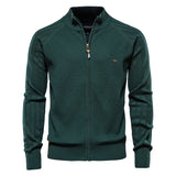 Benedict Zip Cardigan - Green