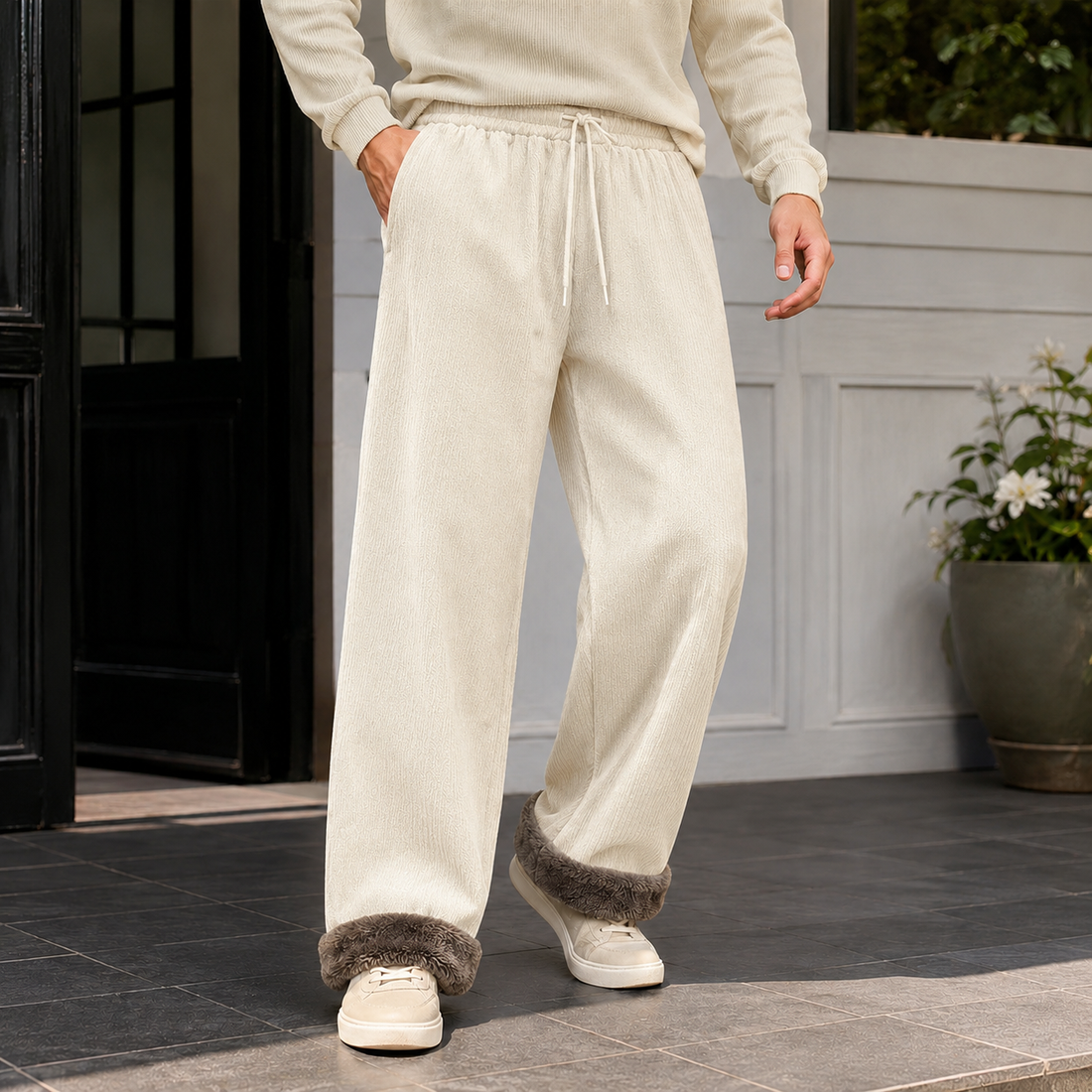 Austin Wide Leg Pants - Apricot
