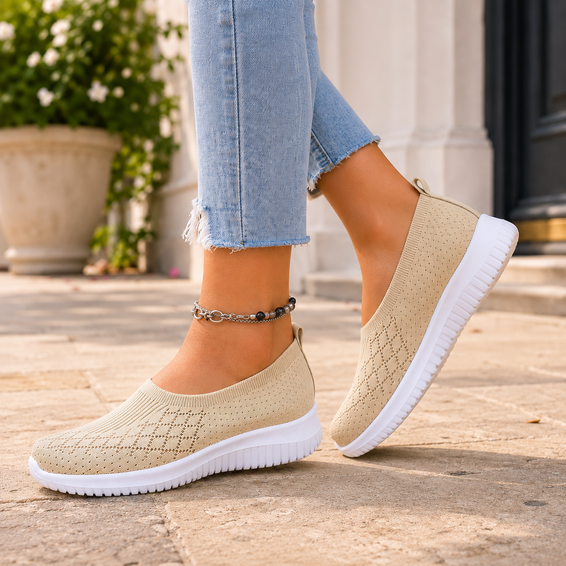 Bandini Orthopedic Sneakers - Cream