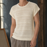 Nico Openwork Knit Top - Apricot