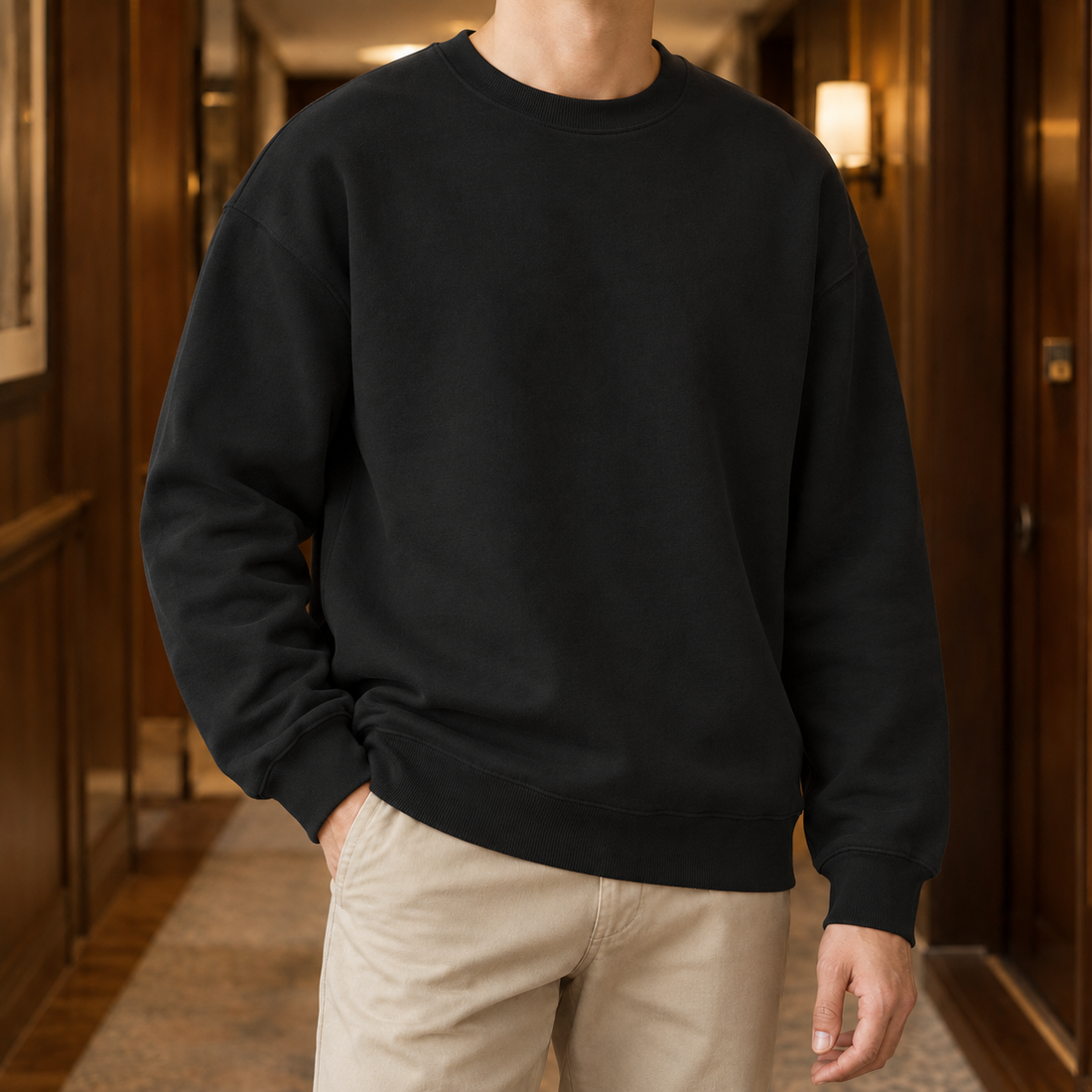 Thibault Relaxed Sweatshirt - Black