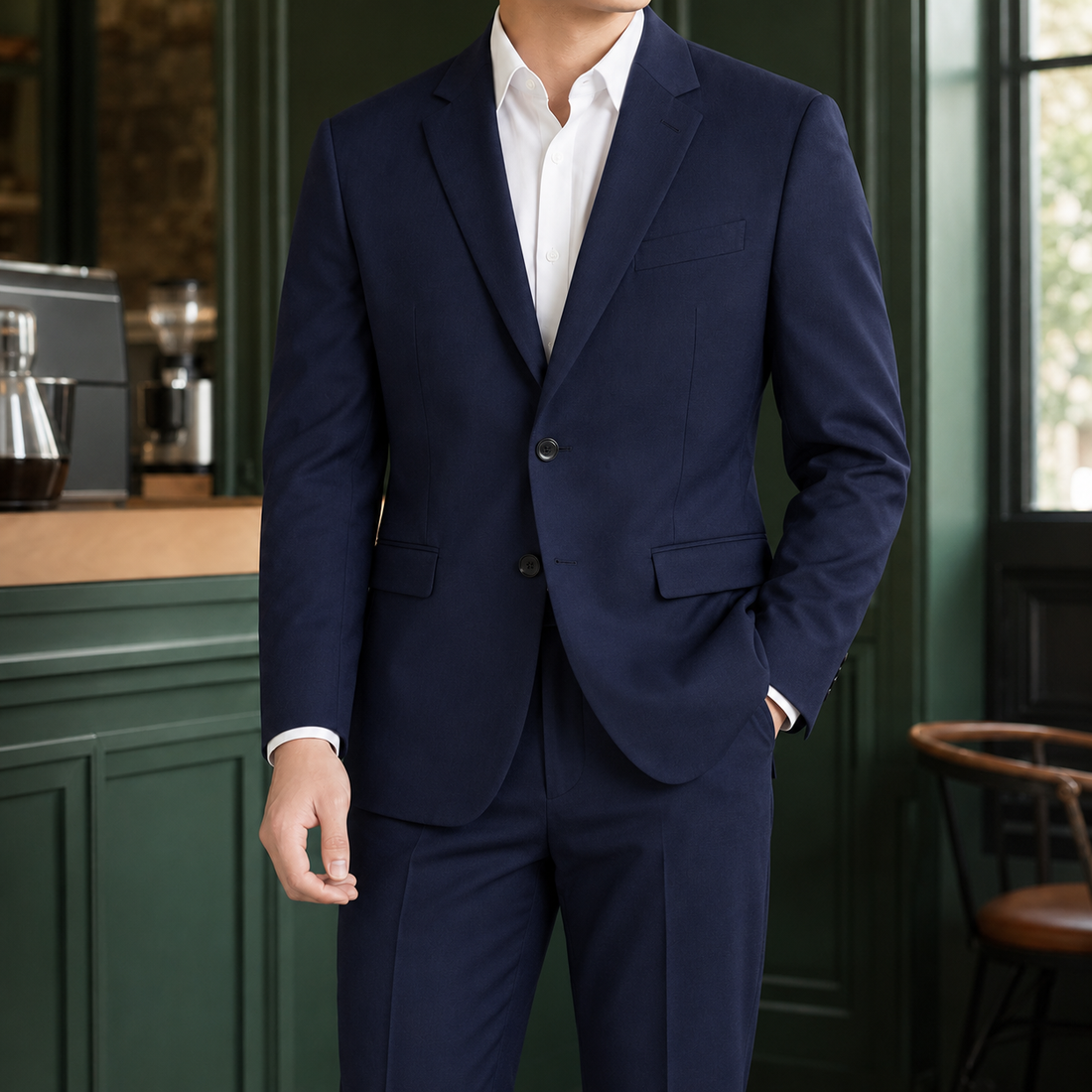 Marco Tailored Set - Navy Blue