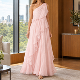 Thalia-Faye One-Shoulder Dress - Pink