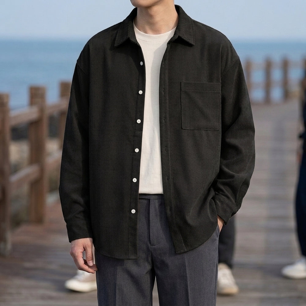 Mason Corduroy Shirt - Black