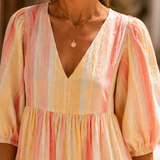 Audrey Striped Midi Dress - Lead Product Detail