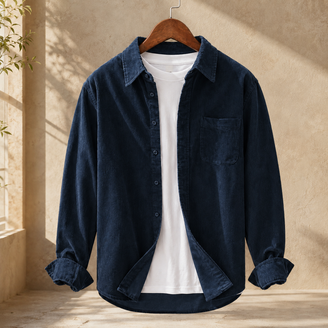 Carter Corduroy Shirt - Dark Blue