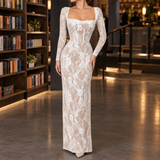 Zoe-Faye Lace Maxi Dress - White